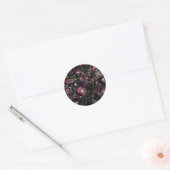Donkere Stemming Bespruimel Glans Bloemig Modern Ronde Sticker (Envelop)