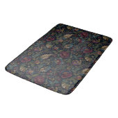 Donkere Stemming Bloemig Vintage Crewel Botanisch Badmat (Gekanteld)