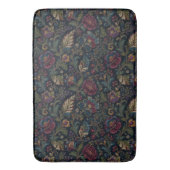 Donkere Stemming Bloemig Vintage Crewel Botanisch Badmat (Voorkant Verticaal)
