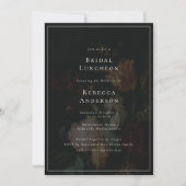 Donkere Stemming Elegante Bloemen Boeket Bruidsmei Kaart (Voorkant)