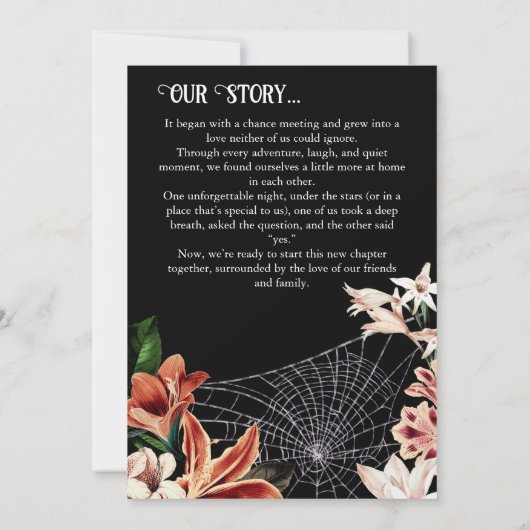 Donkere Stemming Verlovingsaankondiging Aangepaste Kaart (Achterkant)