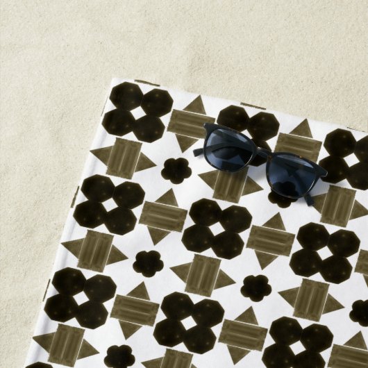 Donkere stenen Fancy vormen Acryldruk Strandlaken (In situ)