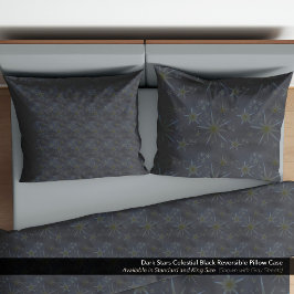 Donkere sterren Hemels Zwart Omkeerbaar Kussensloop