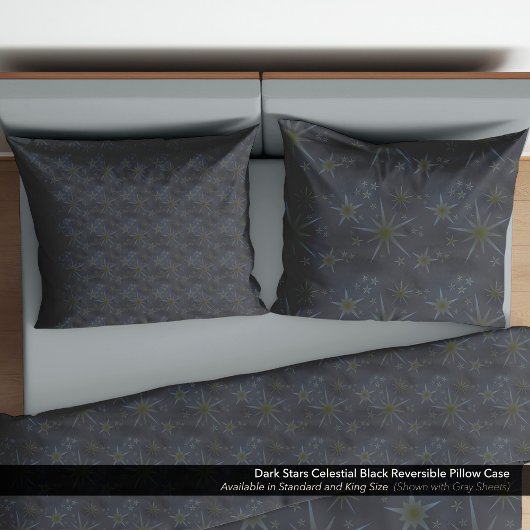 Donkere sterren Hemels Zwart Omkeerbaar Kussensloop