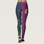 Donkere sterrenbeeld nep goud leggings (Achterkant)