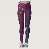 Donkere sterrenbeeld nep goud leggings (Voorkant)