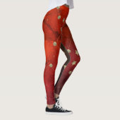 Donkere sterrenbeeld nep goud rood leggings (Rechts)