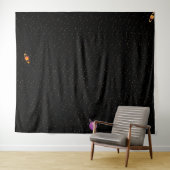 Donkere sterrenstelsel achtergrond wandkleed (In Situ (horizontaal))