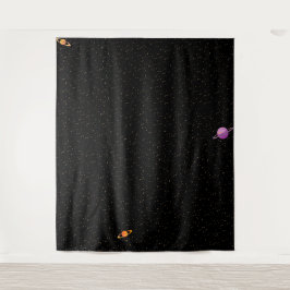 Donkere sterrenstelsel achtergrond wandkleed