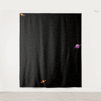 Donkere sterrenstelsel achtergrond wandkleed