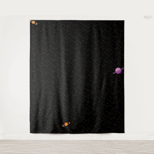 Donkere sterrenstelsel achtergrond wandkleed (Voorkant)