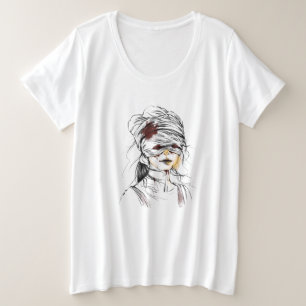 Donkere stijl T-shirt