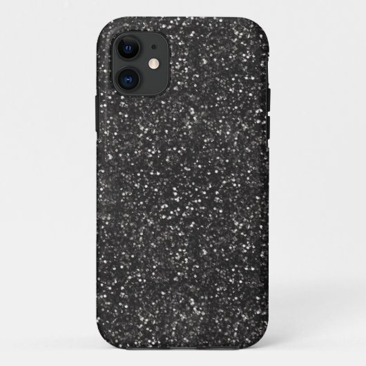 Donkere, stijlvolle, zilvergrijze glitter Case-Mate iPhone case (Achterkant)