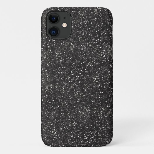 Donkere, stijlvolle, zilvergrijze glitter Case-Mate iPhone case (Achterkant)