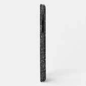 Donkere, stijlvolle, zilvergrijze glitter Case-Mate iPhone case (Achterkant/links)