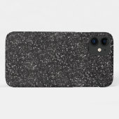 Donkere, stijlvolle, zilvergrijze glitter Case-Mate iPhone case (Achterkant (horizontaal))