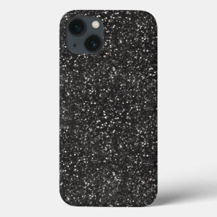 Donkere, stijlvolle, zilvergrijze zwarte glitter Case-Mate iPhone case