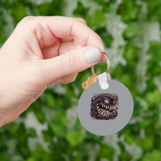Donkere Symbiotische Alien Monster Sleutelhanger (Hand)