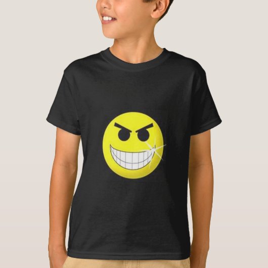 Donkere T Shirt w Face (Voorkant)