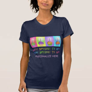 Donkere T - shirts voor vrouwen - Birthday Cupcake
