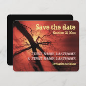 Donkere takken sparen de Datum Save The Date (Voorkant / Achterkant)