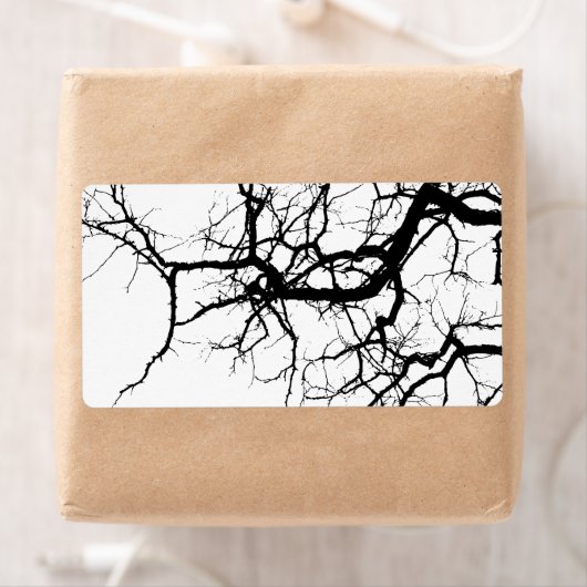 Donkere takken van de boom etiket (Insitu)