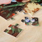 Donkere Tan Dog-gezicht zonder deugen met klare ac Legpuzzel (Zijkant)