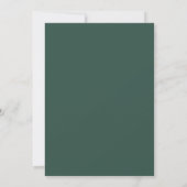 Donkere Teal Geschilderde Bruiloft Kaart (Achterkant)