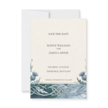 Donkere Teal-Keltische Save the Date Kaart