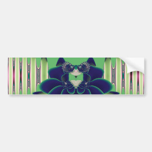 Donkere Teal Lotus Fractale Botanische Kunst Bumpersticker