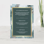 Donkere Teal Zeeschuim Bloemencode QR Moslim Huwel (Achterkant)