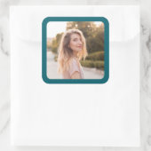 Donkere Tealrandfoto Vierkante Sticker (Tas)