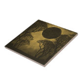 Donkere Tegel van de Eclipse, goud Tegeltje (Zijkant)
