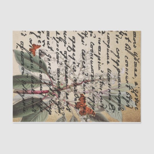 Donkere tekstvlinderdeeg weefselpapier tissuepapier (Voorkant)