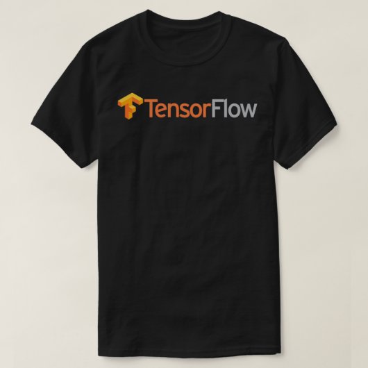 Donkere Tensorflow softwareontwikkelaar T T-shirt (Design voorkant)