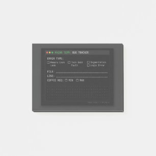 Donkere Terminal Bug Tracker Software Engineer Pos Post-it® Notes