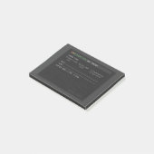 Donkere Terminal Bug Tracker Software Engineer Pos Post-it® Notes (Schuin)