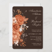 Donkere terracotta bruiloft uitnodiging (Voorkant)