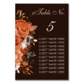 Donkere terracotta en verbrande Oranje bruiloft Kaart (Voorkant)