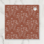 Donkere Terracotta Roest Bloemen bruiloft Dank u Bedankjes Labels (Achterkant)