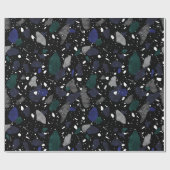 Donkere Terrazzo Tile-afdrukpapier Cadeaupapier (Vlak)