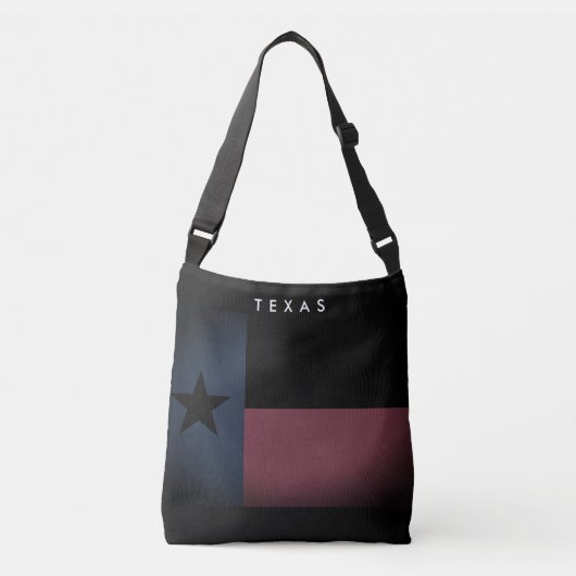 Donkere  Texas vlag aangepaste crossbody bag Crossbody Tas (Voorkant)