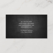 Donkere textuurachtergrond visitekaartje (Achterkant)