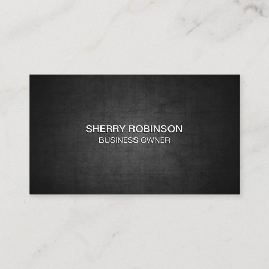 Donkere textuurachtergrond visitekaartje (Voorkant)