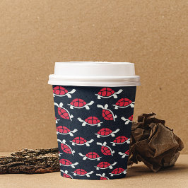 Donkere Thema Schildpad Cartoon  Papieren Bekers