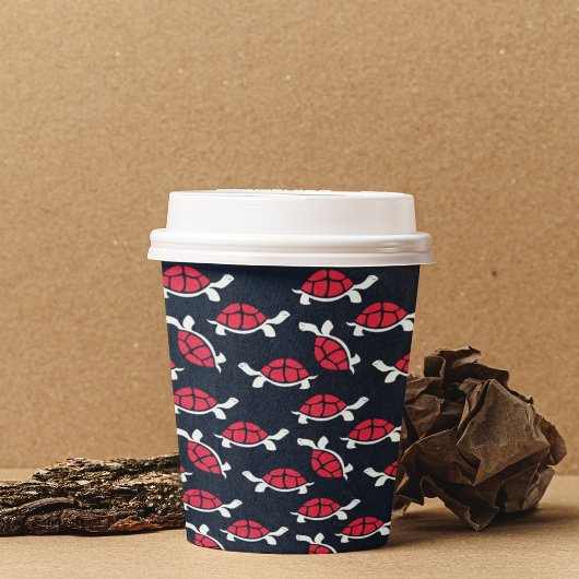 Donkere Thema Schildpad Cartoon  Papieren Bekers