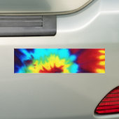 Donkere Tie Dye Ontwerp Bumpersticker (Op auto)
