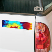 Donkere Tie Dye Ontwerp Bumpersticker (Op Truck)