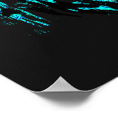 Donkere tijger - Poster - kleurrijke tijgerogen (Hoek)