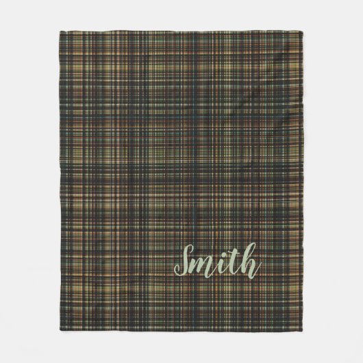 Donkere tonartan (geplakt) op maat fleece deken (Voorkant)